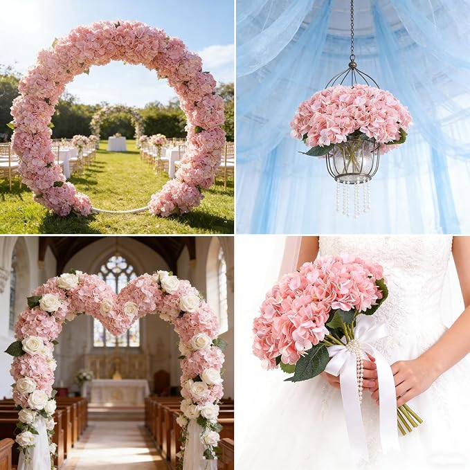 Kimura's Cabin 6pcs Artificial Hydrangeas Flowers Silk Hydrangea, Fake Flowers - Image 7