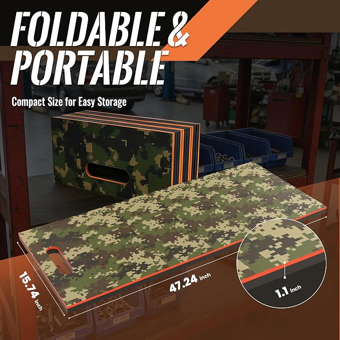 Mechanic Mat, 47.2 x 15.7 x 1 Inch Foldable Mechanic Kneeling Pad - Image 6