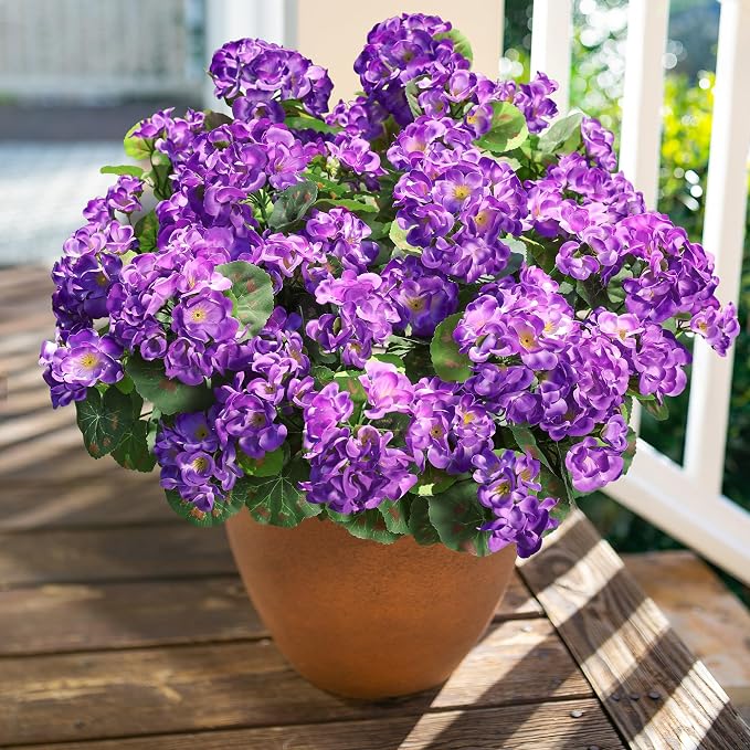 Artificial Geranium Fake Flowers - Image 9