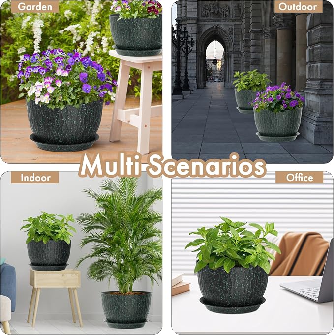 WSMKSZ 12 Inch Wide Water Ripples Flower Pots - Image 6