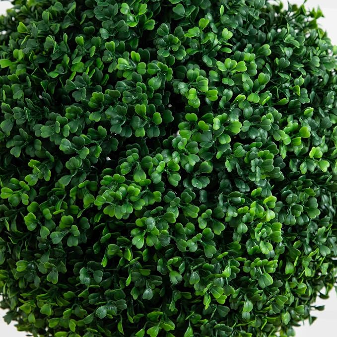 Nearly Natural 5 ft Artificial Triple Ball Boxwood Topiary Tree Floor Plant | - Image 3