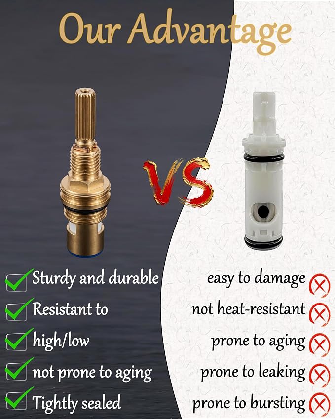 Brass 1-001/1-002 Ceramic Faucet Cartridge Replacement&Valve Cartridge Set | - Image 5