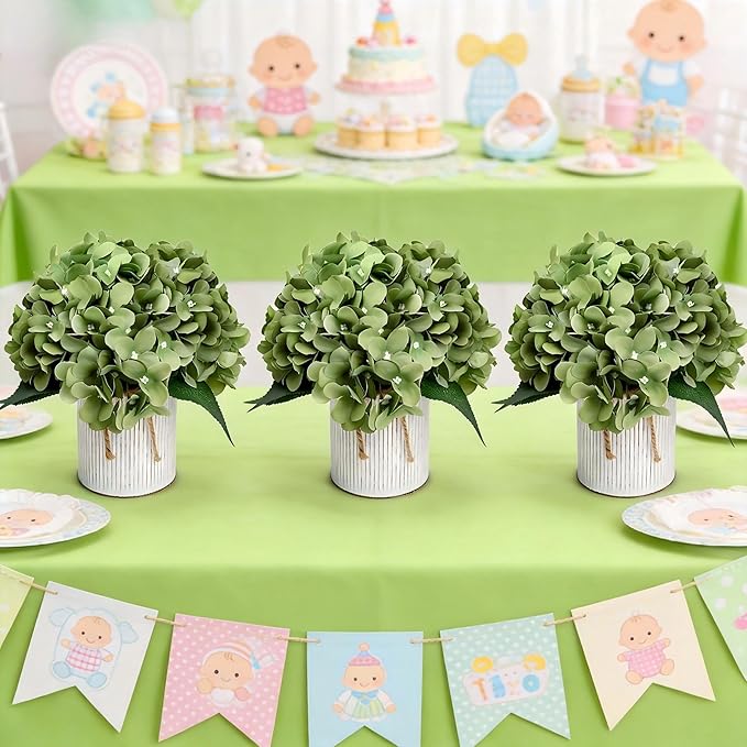 Sage Green Flower Table Centerpieces - Image 2