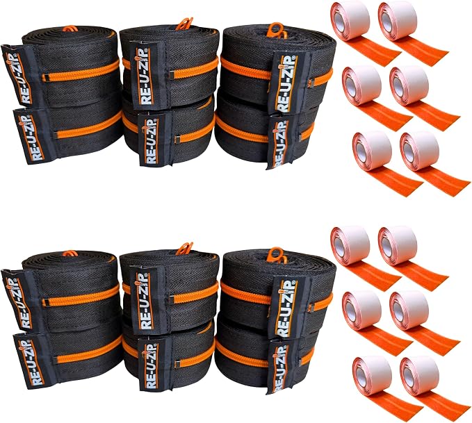 RE-U-Zip Reusable Dust Barrier Zipper, Replaceable & Lockable, Cost-Effective by RE-U-ZIP