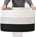 ICERZCZ Large Blanket Basket Living Room, Rectangle Toy Storage Basket by ICERZCZ