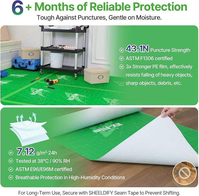 39" x200' Heavy-Duty Floor Protection | Construction Grade Carpet Protector | - Image 3