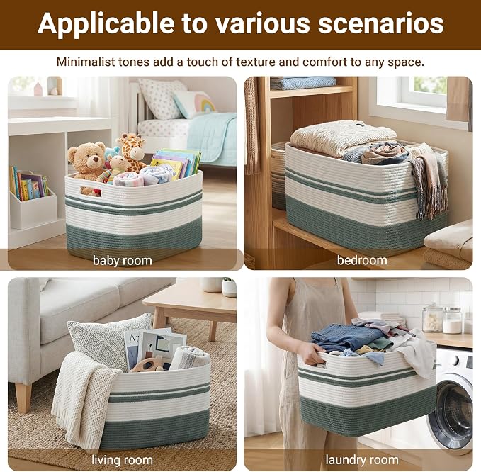 Large Laundry Basket/Hamper, Baby Blanket Basket, - Image 7