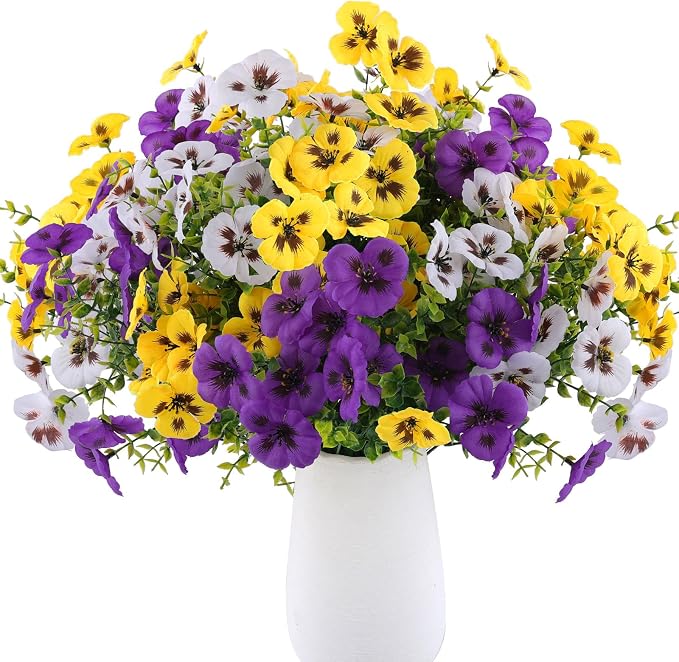Rowfad 36 Pcs Artificial Fake Pansy Flowers - Image 3