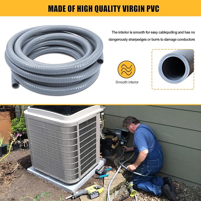 Liquid-Tight Conduit 1inch 25 Foot, Flexible Non Metallic Liquid Tight - Image 5