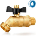 Brass Ball Valve Full Flow Male Hose Bibb 1/2" Male NPT inlet Connection by YELUN