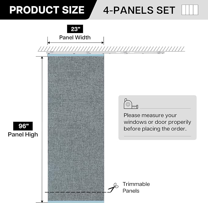 4-Panel Replacement Fabric, Room Darkening - Image 4