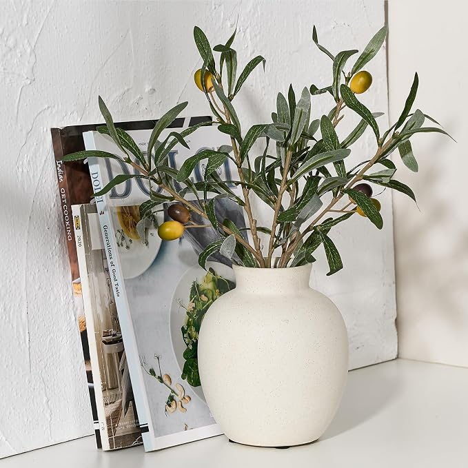 SIDUCAL Spotted Ceramic Modern Style Vase, 5.7 Inch Rustic Farmhouse Boho Vase - Image 6