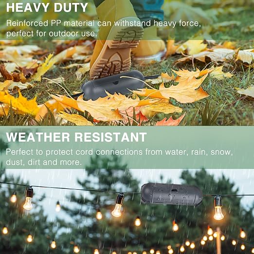 3 Pack Outdoor Extension Cord Waterproof Cover, - Image 7