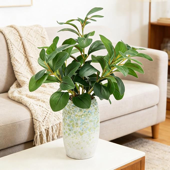 K&Y Realistic Artificial Potted Plants Olive Wild Fern Berry Decor Low - Image 5