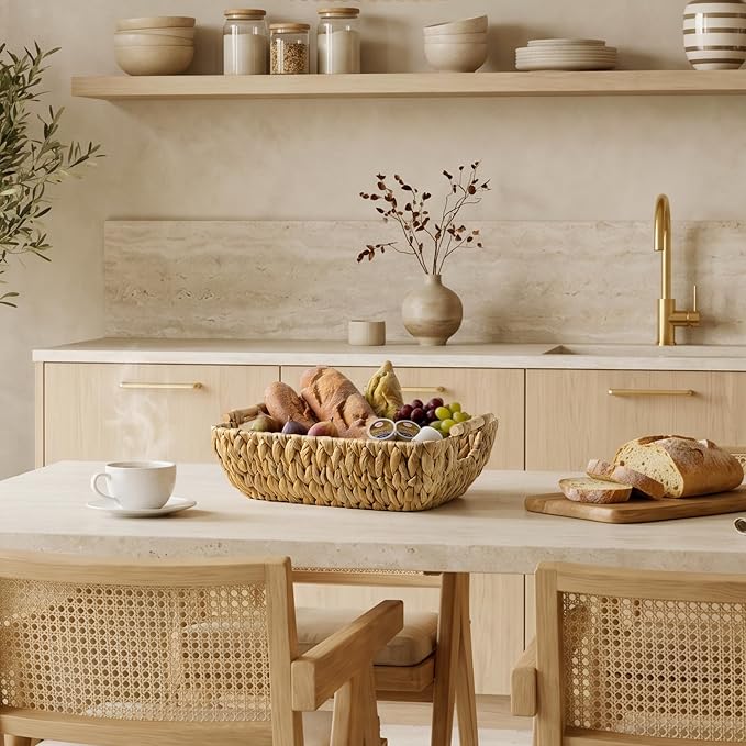 StorageWorks Wicker Baskets for Organizing, Water Hyacinth Storage Baskets | - Image 6