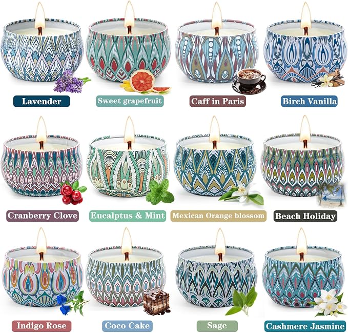 Scented Candles Gift Set, 12 Pack Aromatherapy Candles - Image 2
