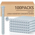 Tandefio 100 Pack 1/2 x 6 Concrete Anchors and Screw Kits Galvanized | Large by Tandefio