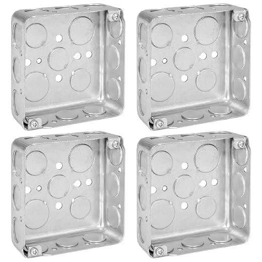 4-Pack 4" Drawn Square Electrical Box by OhLectric