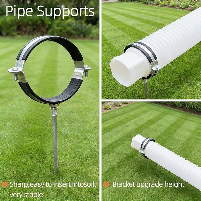 2 pcs Premium Rain Gutter Downspout Extensions Circular Bracket, Heavy-Duty - Image 3