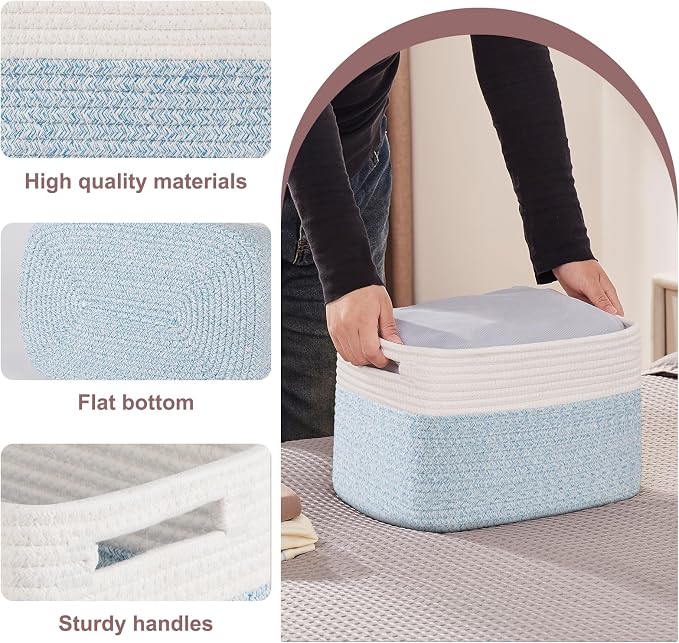 OIAHOMY 4 Pack Storage Basket, Closet Organizer - Image 3