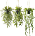 3 Packs 28" Fake Hanging Plants by Decorateyouridealhomewithease