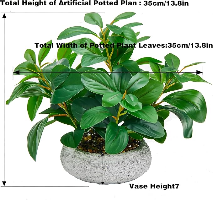 K&Y Realistic Artificial Potted Plants Olive Wild Fern Berry Decor Low - Image 3