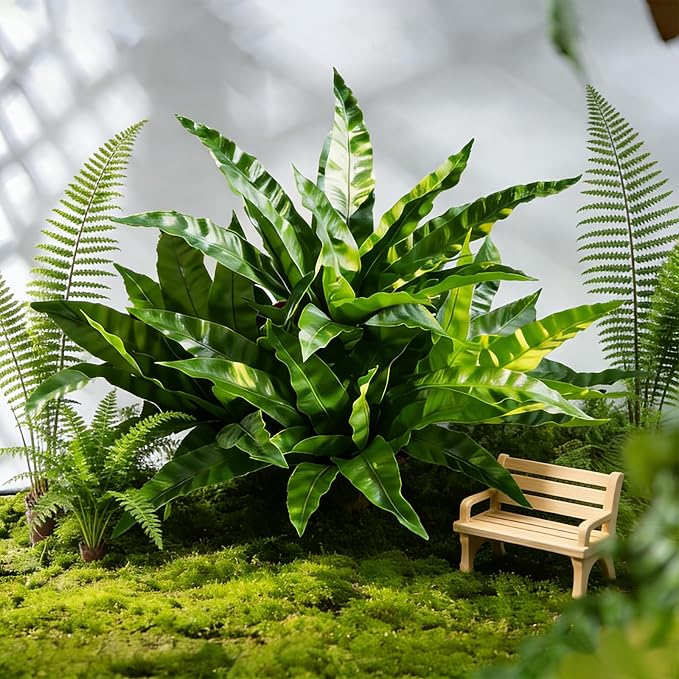 Fake Ferns, 2Planter 35in Outdoor Faux Plants UV Resistant, 3D Real Touch Fake - Image 5