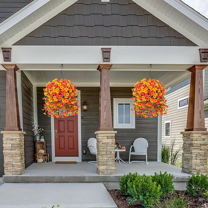 Artificial Faux Fall Hanging Flowers Plants - Image 7