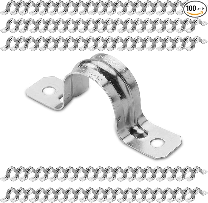 Heavy Duty Pipe Strap Stainless Steel Conduit Clamps, 2 Hole Steel EMT Pipe by OhLectric