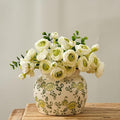 SIDUCAL Ceramic Yellow Rose Floral Vase by SIDUCAL