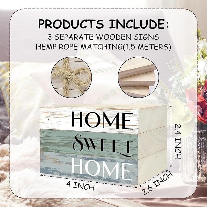 Mini Decorative Books for Home Decor, Small Wood Book Stack for Table Decor - Image 6