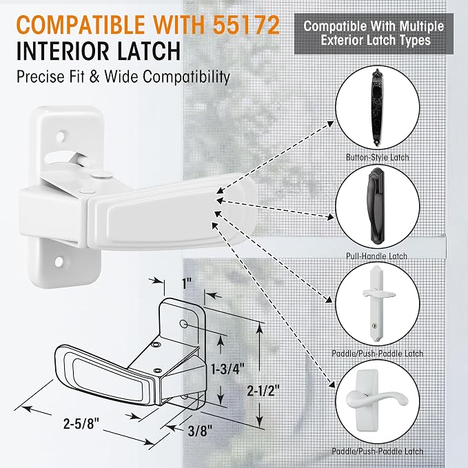 Storm & Screen Door Latch Replacement Kit - Image 3