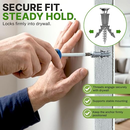 Drywall Anchors Kit, Includes 50 x Plastic wall anchors - Image 2