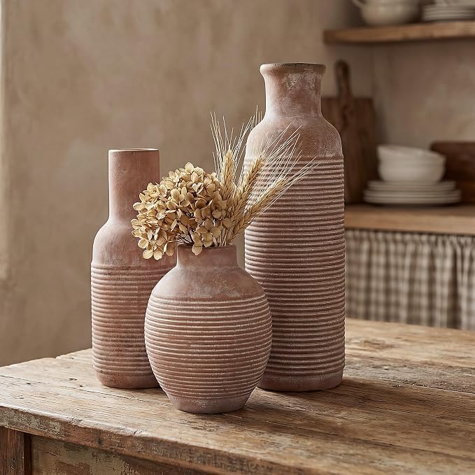 Rustic Farmhouse Vase Set of 3 - Image 3