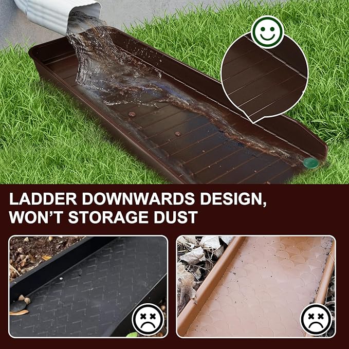 Creative.C 4 Pack Gutter Downspout Extensions, Rain Gutter Downspout Splash - Image 5