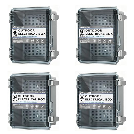 NineLeaf Outdoor Electrical Box Waterproof IP67, Weatherproof Junction Box ABS by NineLeaf