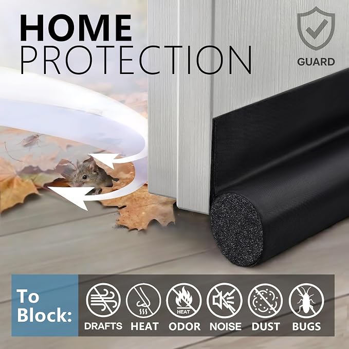HomeProtect 32 inch Door Draft Stoppers, Adjustable Door Bottom Seals Keep Cold - Image 4