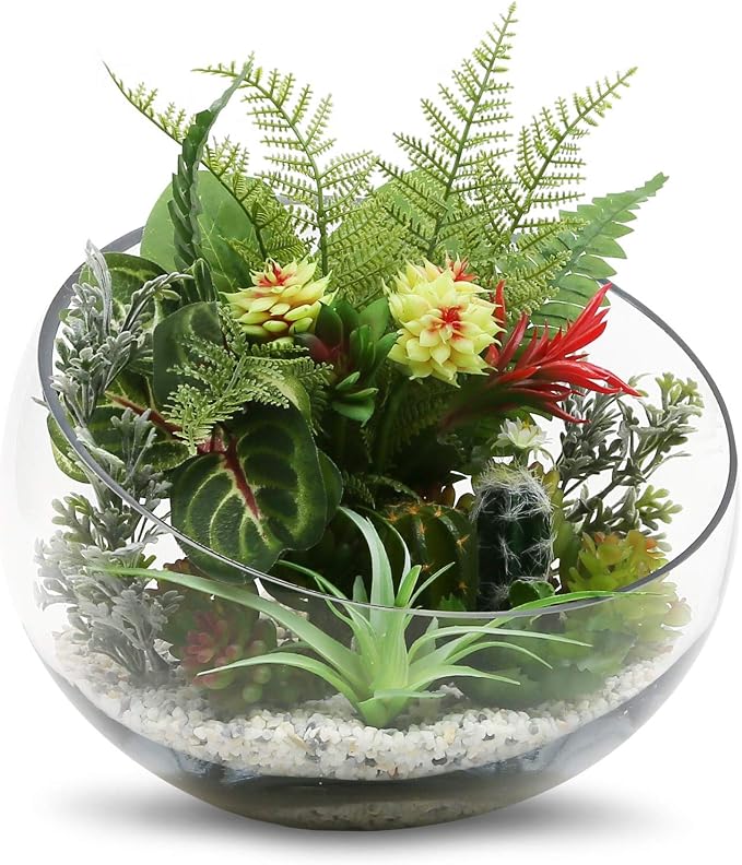 WGV Slant Cut Bowl Glass Vase, Width 11", Height 9.5", Candy Dish, Fruit Jar - Image 4