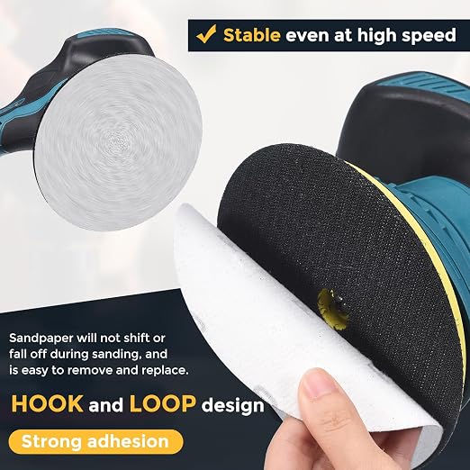 HARFINGTON 20Pcs 5Inch Sanding Disc Hook & Loop White Aluminum Oxide | - Image 3