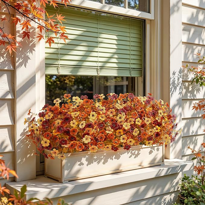Alupssuc 48 Bundles Artificial Fall Flowers, UV Resistant Faux Mums Porch | - Image 6