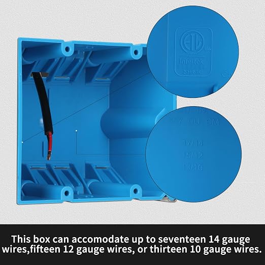 2 Gang Adjustable Plastic Outlet Box, 34 cu. in., 6 Pack | 34 cu in adjustable - Image 3