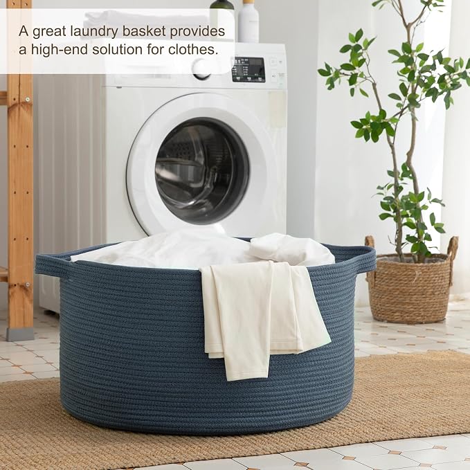 OIAHOMY 90L Extra Large Blanket Basket - Image 4
