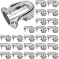 24 PCS 90° Squeeze Connectors AC/MC/Flex 3/8 Inch 90 Degree Elbow Cable by Tewloss