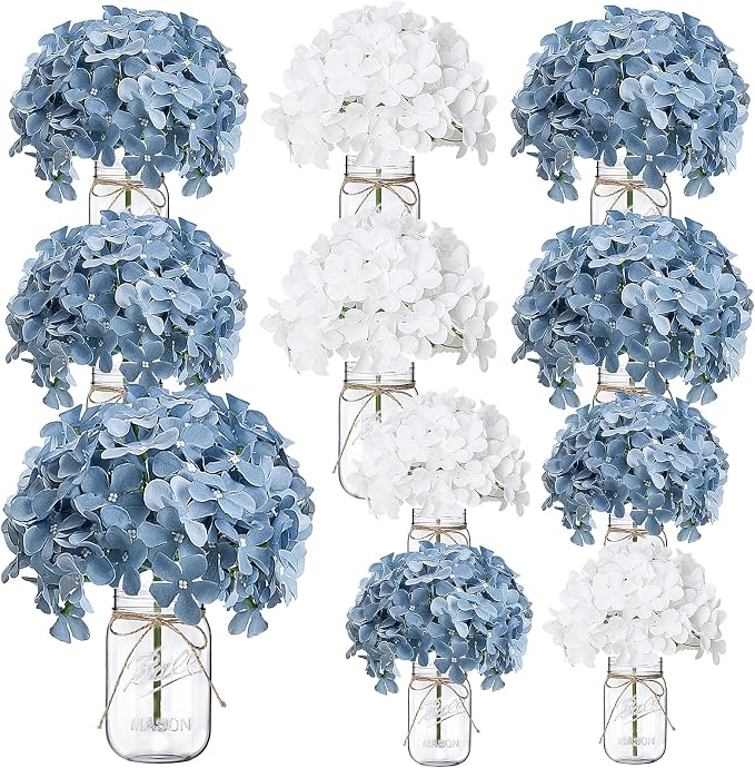 Mason Jars Centerpieces for Tables Bulk, 10 Set by Scawim