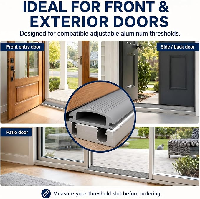 3-Pack 36 Inch Door Threshold Seal Replacement Insert, Door Threshold Strip & - Image 6