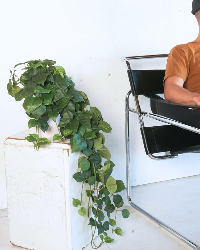 Retrograde 32" Fake Plant Silk Faux Pothos Ivy Plant Indoor | Removable Pot - Image 4