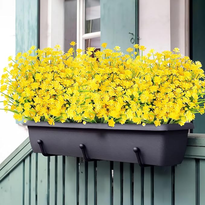 AGIRL Artificial Flowers Outdoor UV Resistant Fake Plant Garden Patio Decor | - Image 4