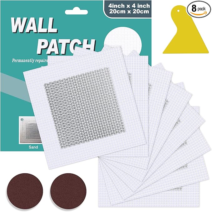 Mckanti 8 Pack 4 Inch Drywall Repair Kit, Aluminum Drywall Patch Wall Repair by Mckanti
