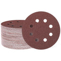 HARFINGTON 150 Pcs 5 Inch Sanding Discs 60 Grit Red Aluminum Oxide 8 Hole | by HARFINGTON