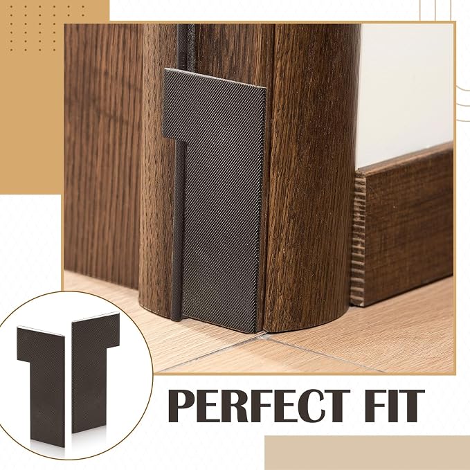 Zonon 4 Pcs Door Corner Seals Foam Innovation Brown | Self-adhesive Backing - Image 4